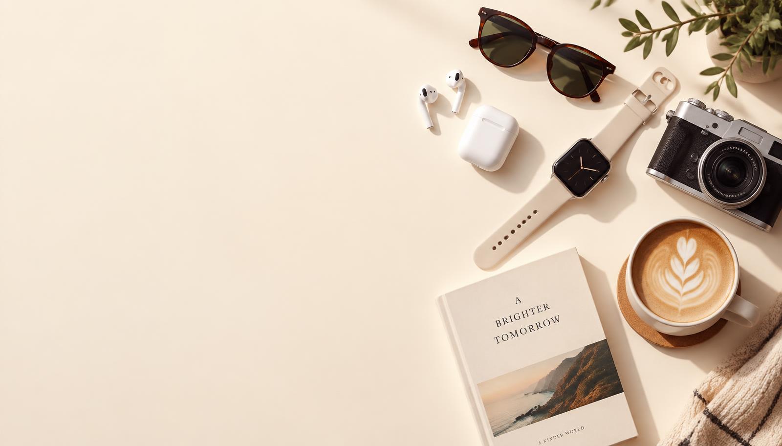 A flat lay of popular Amazon shopping items